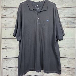 Tommy Bahama Supima Polo Black Men’s 4XT Big Tall